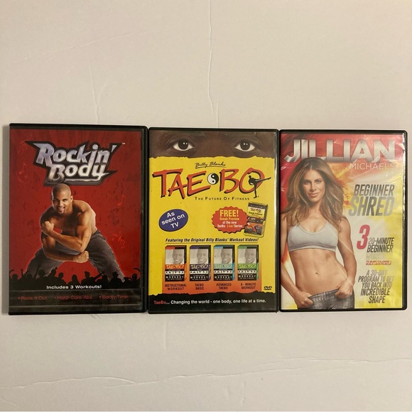 Jillian Michaels Other - Set of 3 workout DVDs Jillian Michaels -Tae Bo -Rockin Body